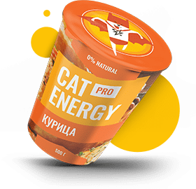 Корм для кошек Cat Energy Pro с курицей.